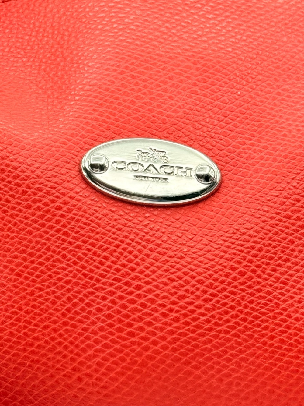 COACH Mini Bennett Satchel Coral Crossgrain Leather Bag Crossbody Purse - Picture 4 of 10